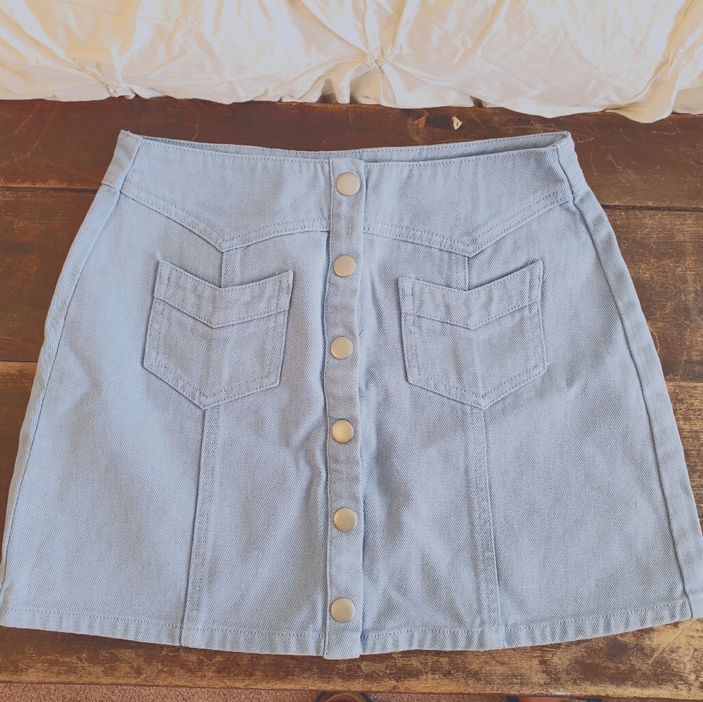 Kendall & Kylie Button Mini Skirt